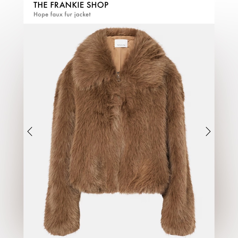 The Frankie Shop Plush Faux Fur Bomber Jacket - Picture 3 of 12